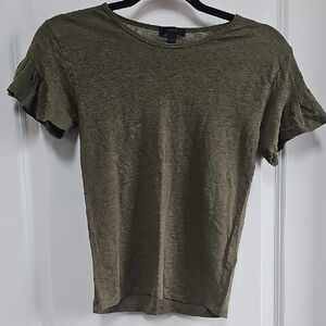 J. Crew Green Fitted Short Sleeve Tee